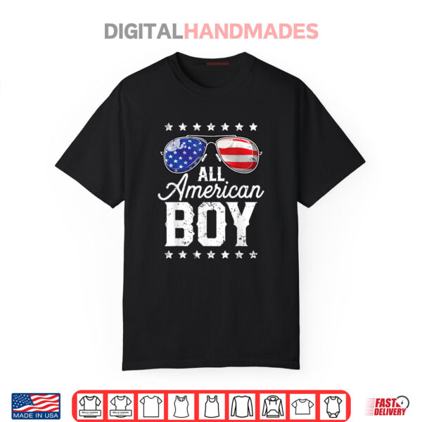 All American Boy 4th Of July USA Sunglasses Family Matching Shirt