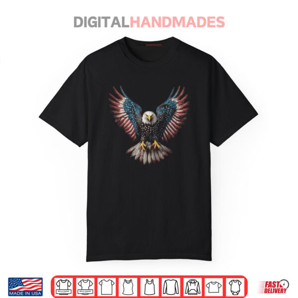 American Flag Bald Eagle 4th of July USA Patriotic Shirt