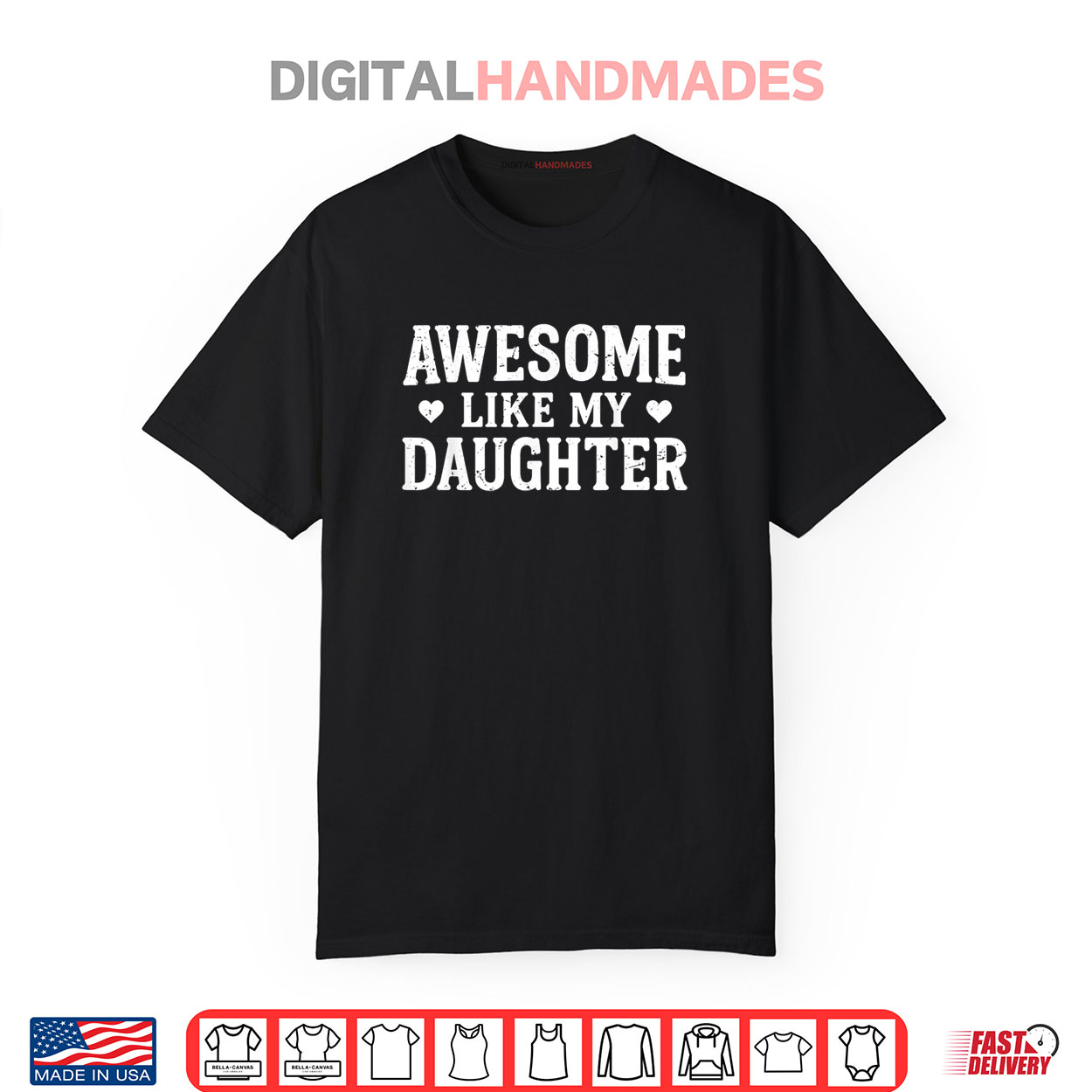 Awesome Like My Daughter Men Funny Fathers Day Dad Shirt Awesome Like My Daughter Men Funny Fathers Day Dad Shirt