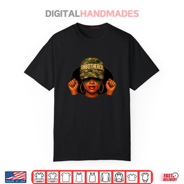 Black Girl & Cap Hat Camo Juneteenth Black Queen Shirt