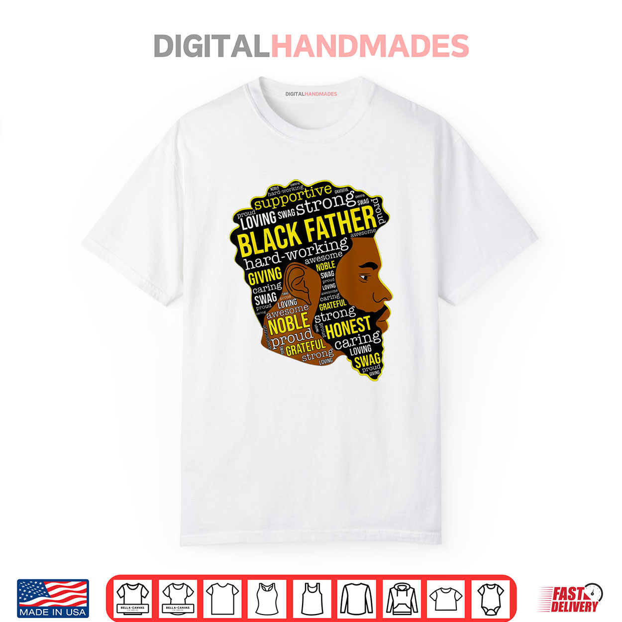 Black Man Father’s Day Afro Dad Black Daddy African American Shirt Black Man Father’s Day Afro Dad Black Daddy African American Shirt