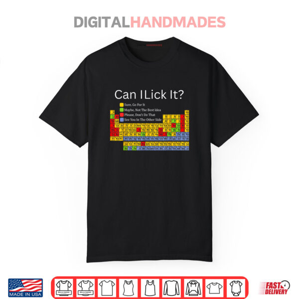 Can I Lick It Funny Periodic Table Of Elements Kids Shirt