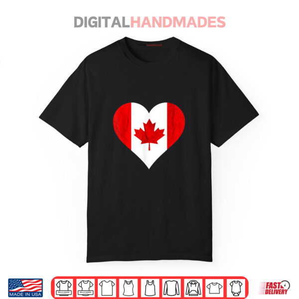 Canada Heart Canadian Flag Maple Leaf Canadian Roots Shirt