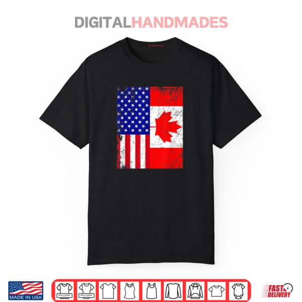 Canadian American Shirt USA Canada Flag 4th of July Shirt