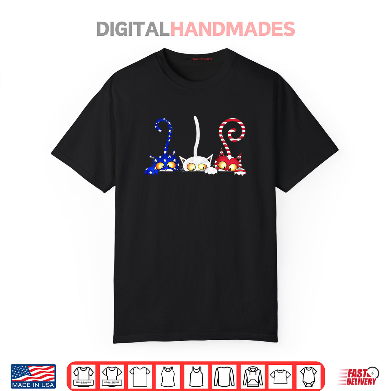 Cat 4th Of July American Flag Red White Blue Shirt Cat 4th Of July American Flag Red White Blue Shirt