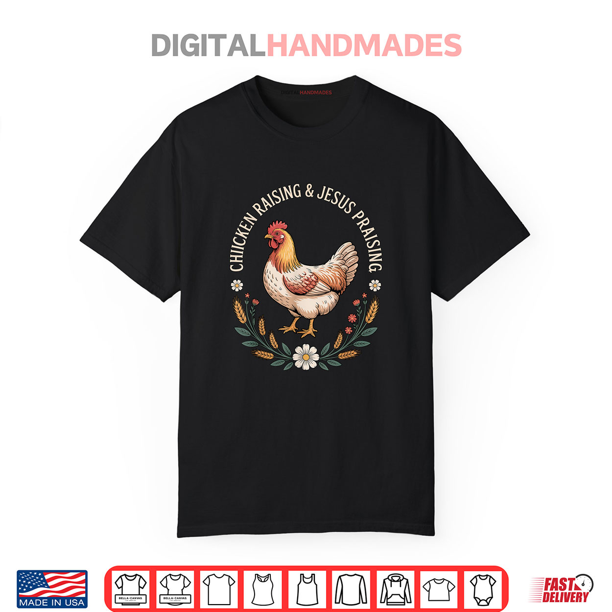 Chicken Raising And Jesus Praising Vintage Shirt Chicken Raising And Jesus Praising Vintage Shirt