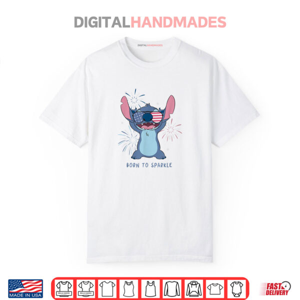 Disney Lilo & Stitch 4th Of July Born To Sparkle Americana Shirt
