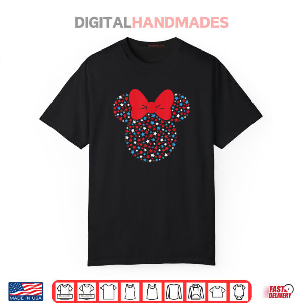 Disney Minnie Mouse Red White Blue Stars 4th of July Shirt