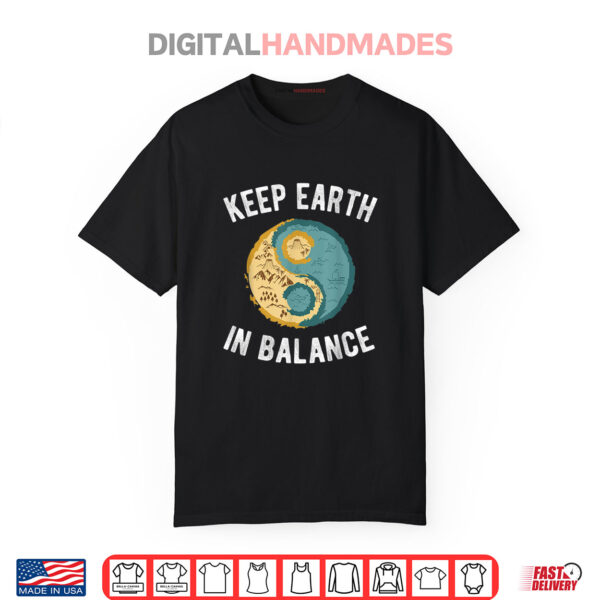 Earth Yin Yang Yoga Meditation Balance Earth Day Shirt