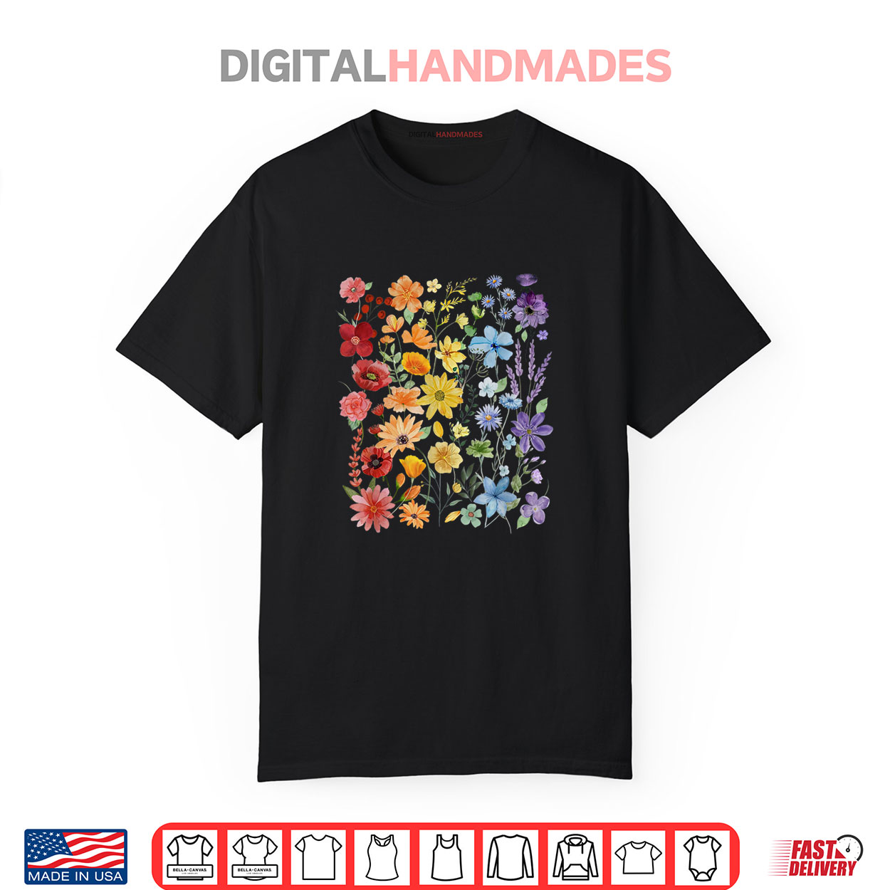 Gay Pride Subtle Wildflowers LGBTQ Month Rainbow Flowers Shirt Gay Pride Subtle Wildflowers LGBTQ Month Rainbow Flowers Shirt