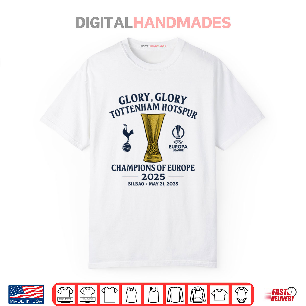 Glory Glory Tottenham Hotspur Champions Of Europe 2025 Shirt Glory Glory Tottenham Hotspur Champions Of Europe 2025 Shirt