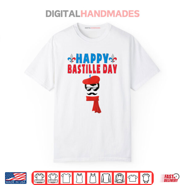 Happy Bastille Day 14 Juillet 14th July Funny French Flag Shirt