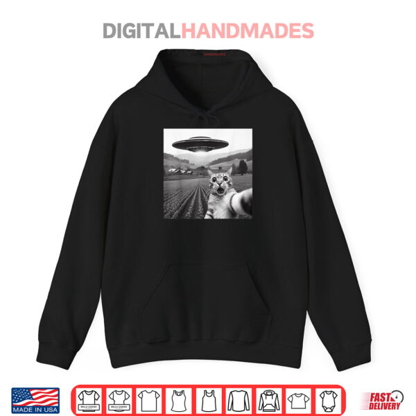 Cat Selfie With Alien UFO Shirt 2 Hoodie Cat Selfie With Alien UFO Shirt
