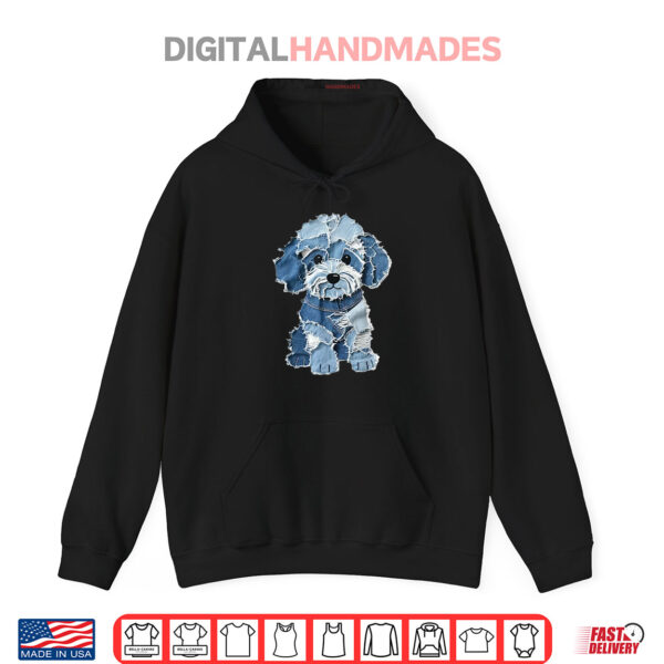 Denim Patch Dog Shirt 2 Hoodie Denim Patch Dog Shirt