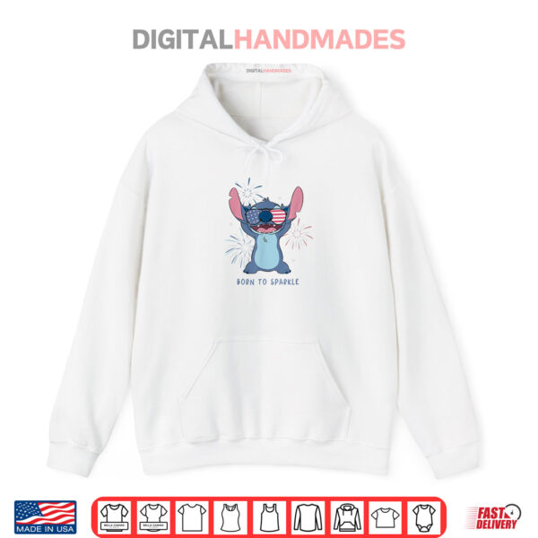 Disney Lilo & Stitch 4th Of July Born To Sparkle Americana Shirt 2 Hoodie Disney Lilo Stitch 4th Of July Born To Sparkle Americana Shirt