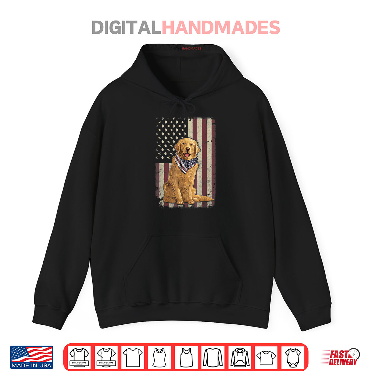 Golden Retriever American Flag Bandana 4th Of July Shirt Golden Retriever American Flag Bandana 4th Of July Shirt