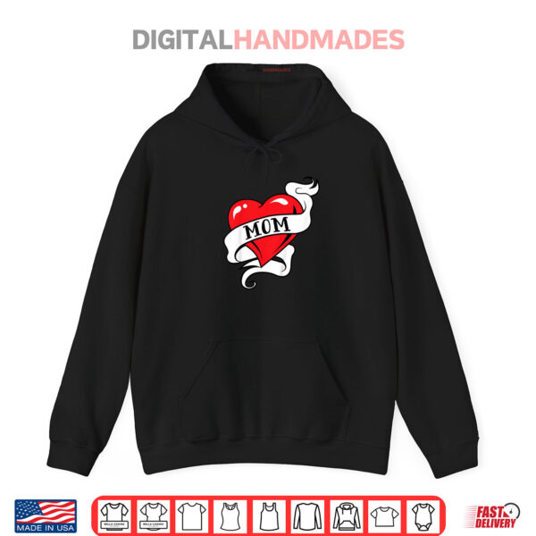 Hoodie Kids Mom Heart Tattoo for Mothers Day Love Mom Shirt