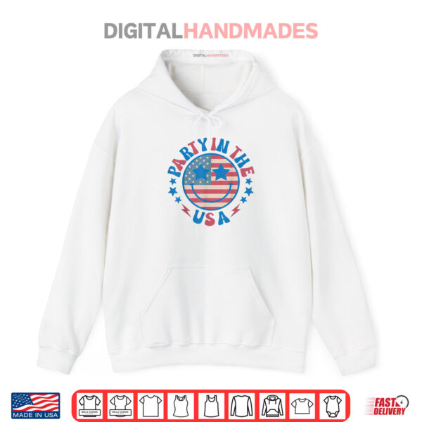 Hoodie Party in the USA 4th of July Preppy Smile Shirt