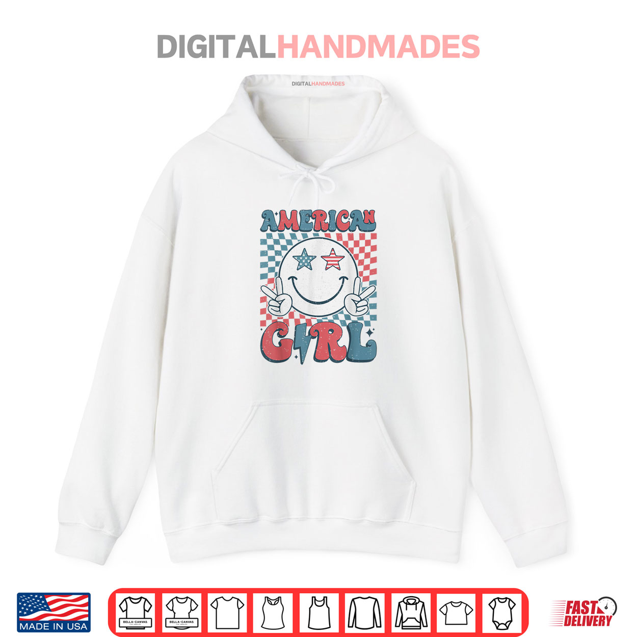 Retro Groovy 4th of July Girls Teens Women American Girls Shirt Retro Groovy 4th of July Girls Teens Women American Girls Shirt