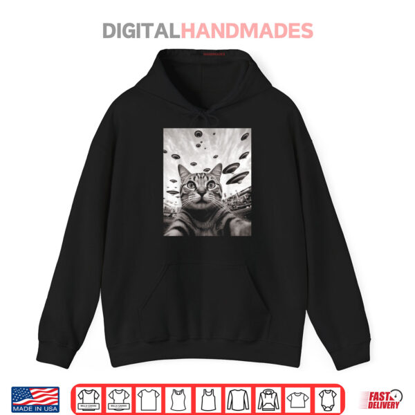 Hoodie UFOs Funny Cat Selfie Shirt
