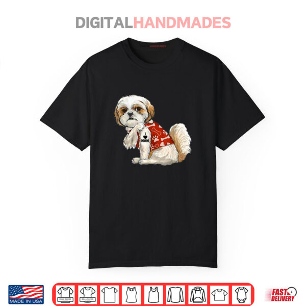 I Love Mom Tattoo Shih Tzu Mom Funny Shirt