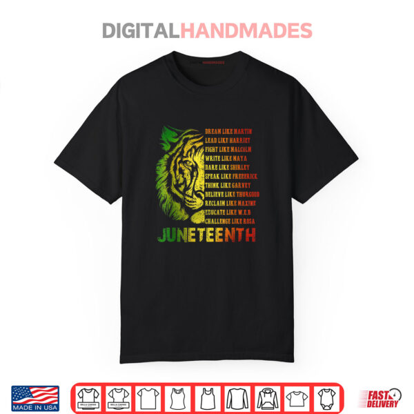 Juneteenth 1865 Tiger Black History Freedom African Pride Shirt
