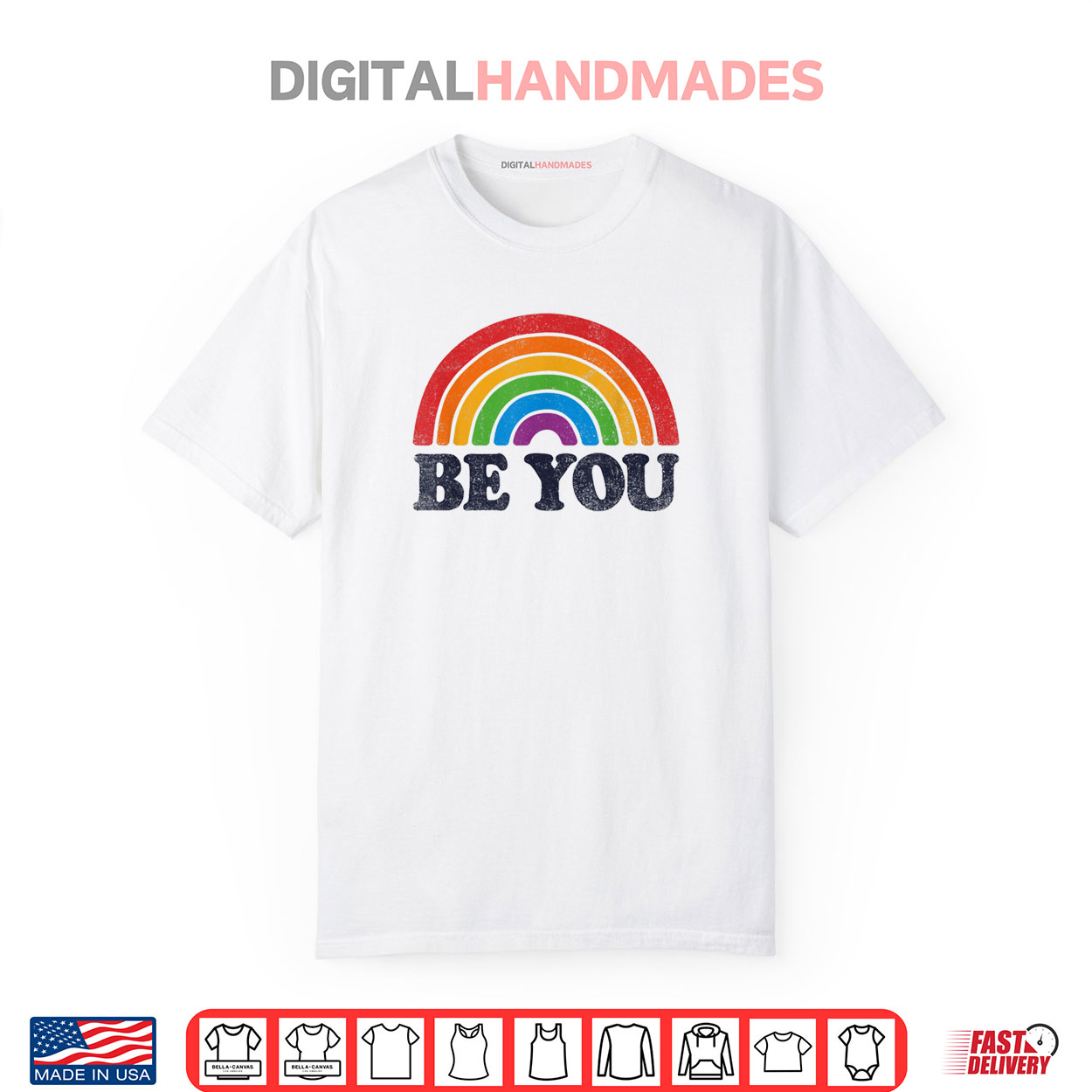 LGBTQ Be You Gay Pride Month LGBT Rainbow Flag Retro Shirt LGBTQ Be You Gay Pride Month LGBT Rainbow Flag Retro Shirt