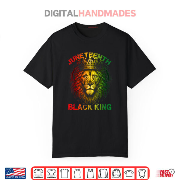 Lion Juneteenth Black King Melanin Father Dad Men Son Boys Shirt