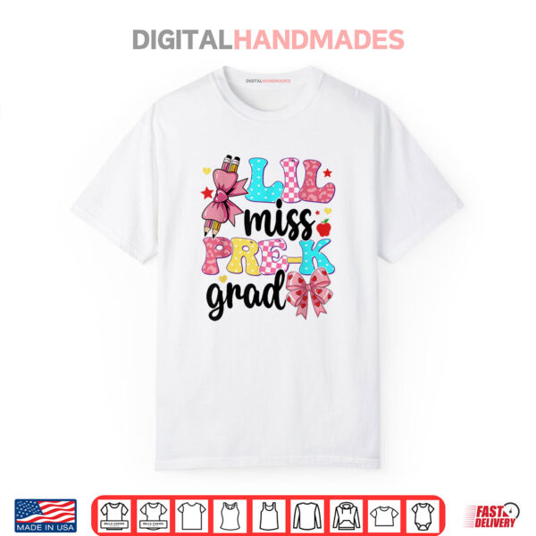 Little Miss Pre K Grad 2025 Coquette Preschool Graduation Shirt