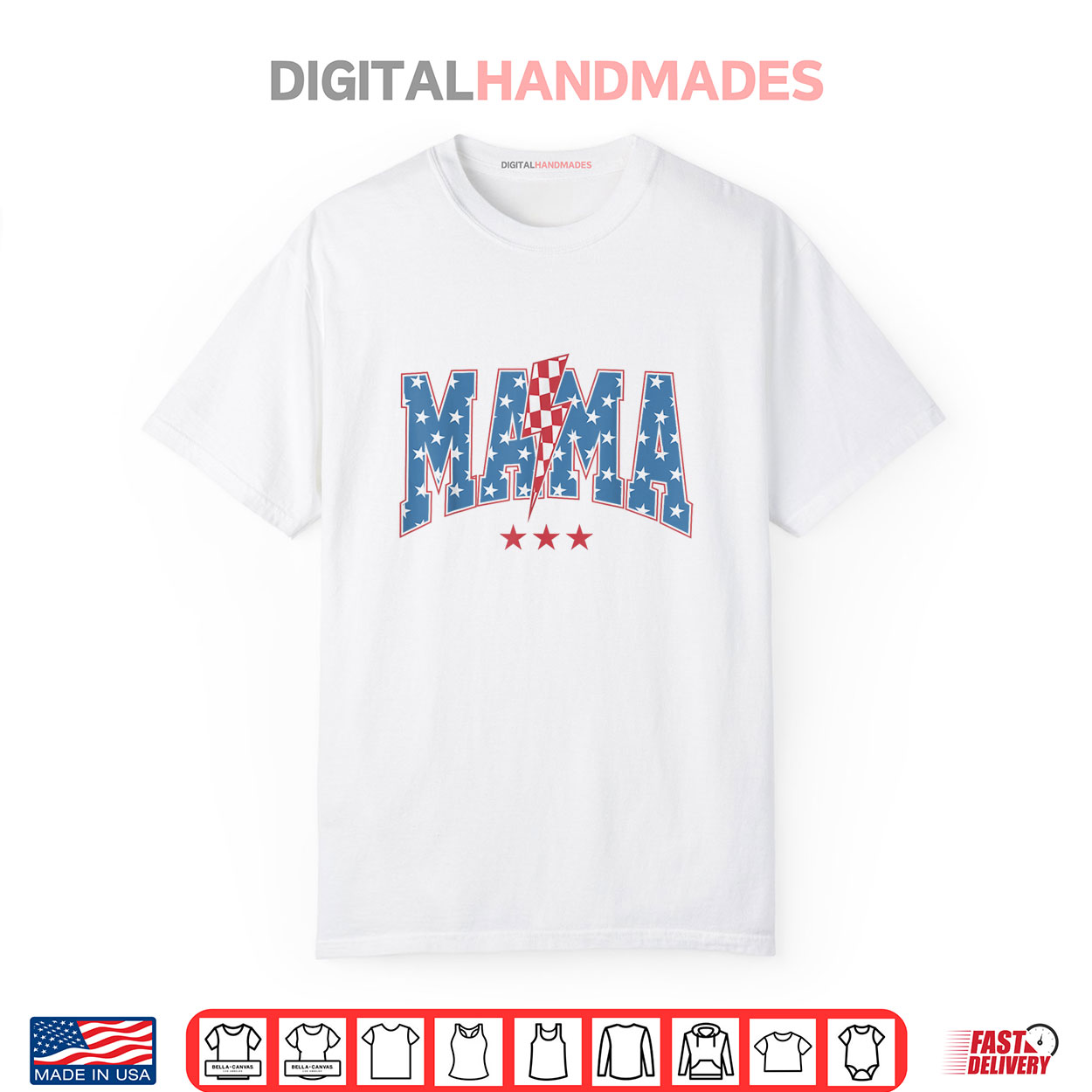 Mama Dada Mini 4th of July American Family Matching Tees Shirt Mama Dada Mini 4th of July American Family Matching Tees Shirt