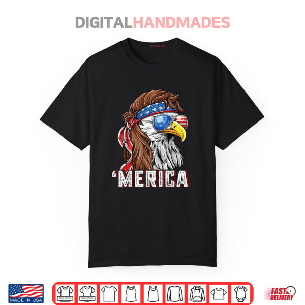 Merica USA American Flag Patriotic 4th of July Bald Eagle Shirt