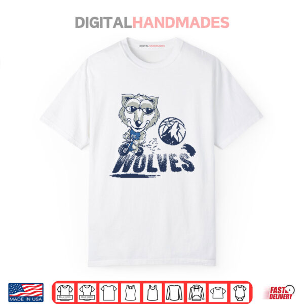 Minnesota Timberwolves Mascot Riding Motorbike Shirt
