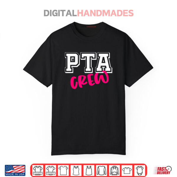 PTA Crew – Bold Varsity & Handwritten Text Shirt