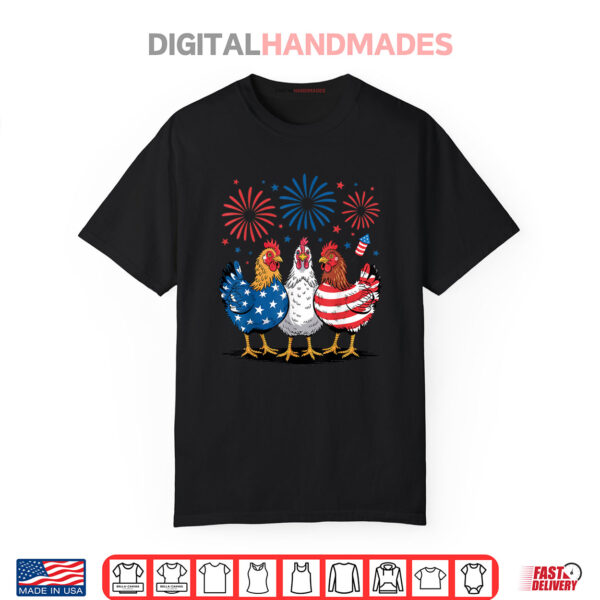 Patriotic Chicken Flag 4th of July Farm Animals Shirt