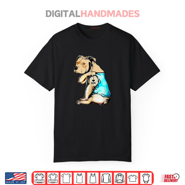Pit Bull I Love Mom Tattoo Shirt