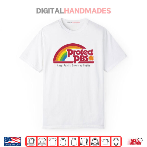 Protect PBS Rainbow Keep Public Service Public Shirt