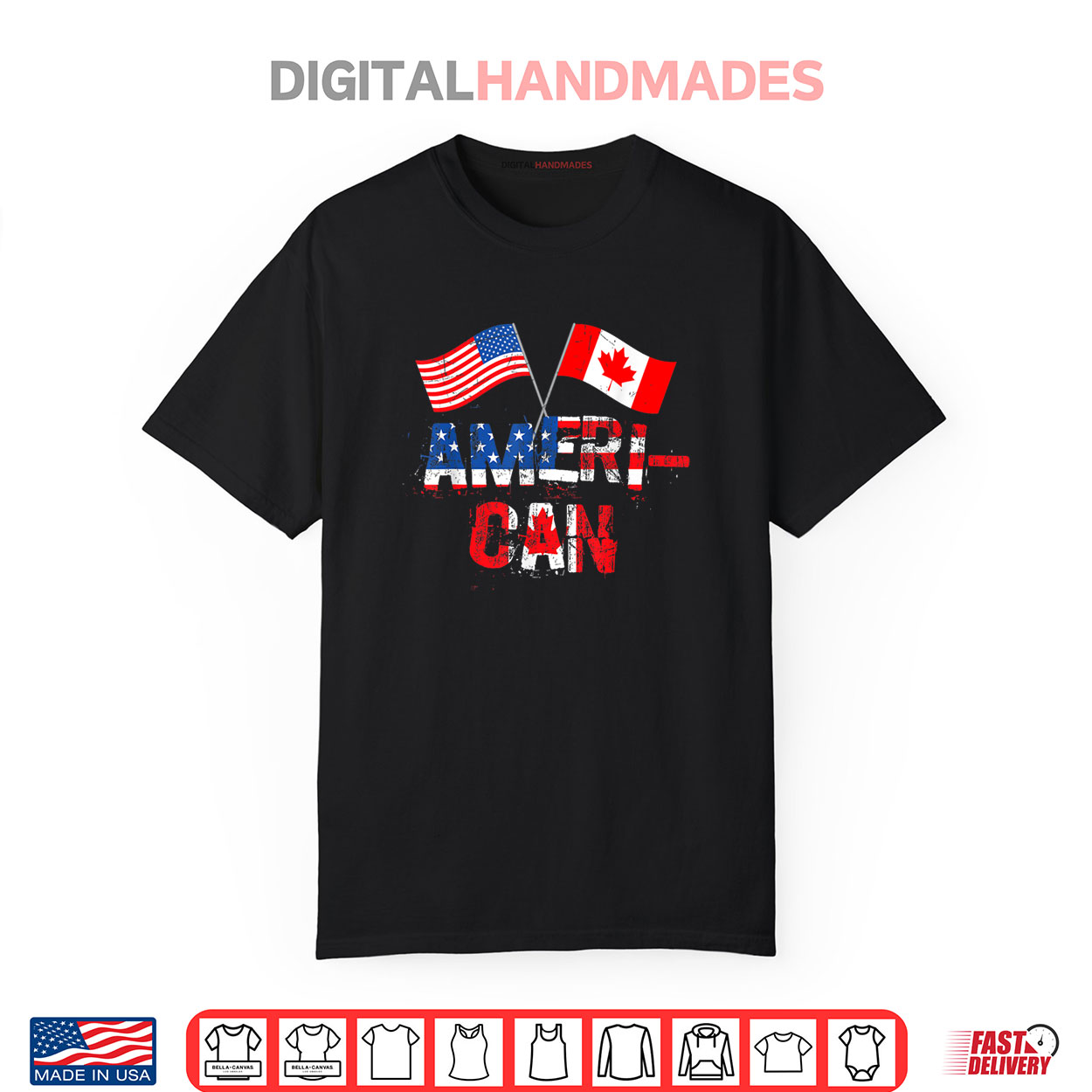 Retro Ameri Can Canada USA Flag Patriotic Canadian American Shirt Retro Ameri Can Canada USA Flag Patriotic Canadian American Shirt