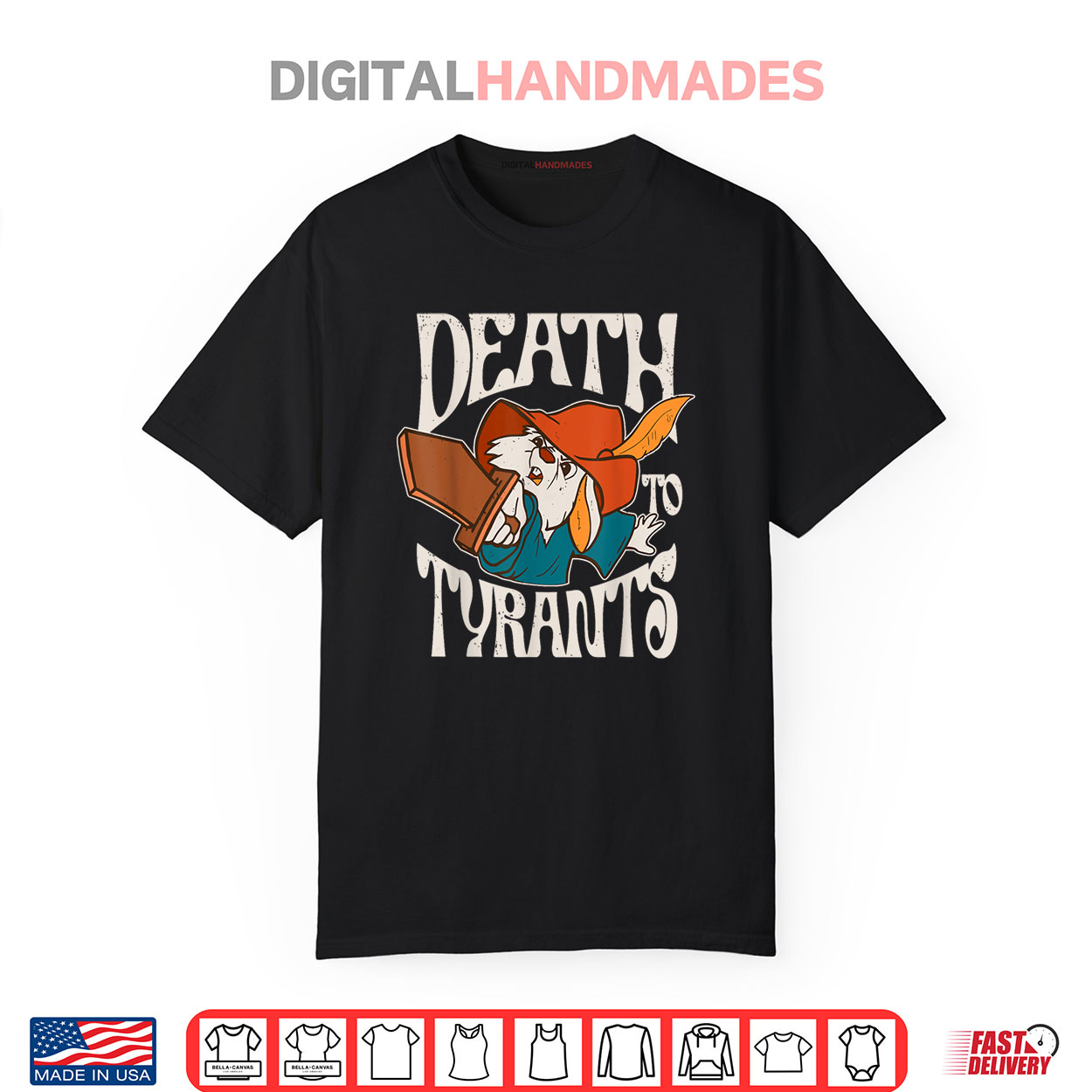 Retro Rabbit Death To Tyrants Vintage 90s Shirt Retro Rabbit Death To Tyrants Vintage 90s Shirt