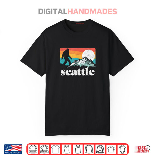 Seattle Washington Bigfoot Mountains Shirt