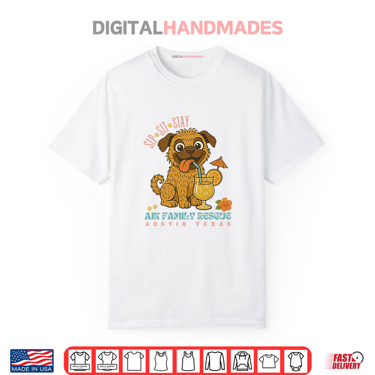 Sip Sit Stay AJK Family Rescue Austin Texas Shirt Sip Sit Stay AJK Family Rescue Austin Texas Shirt