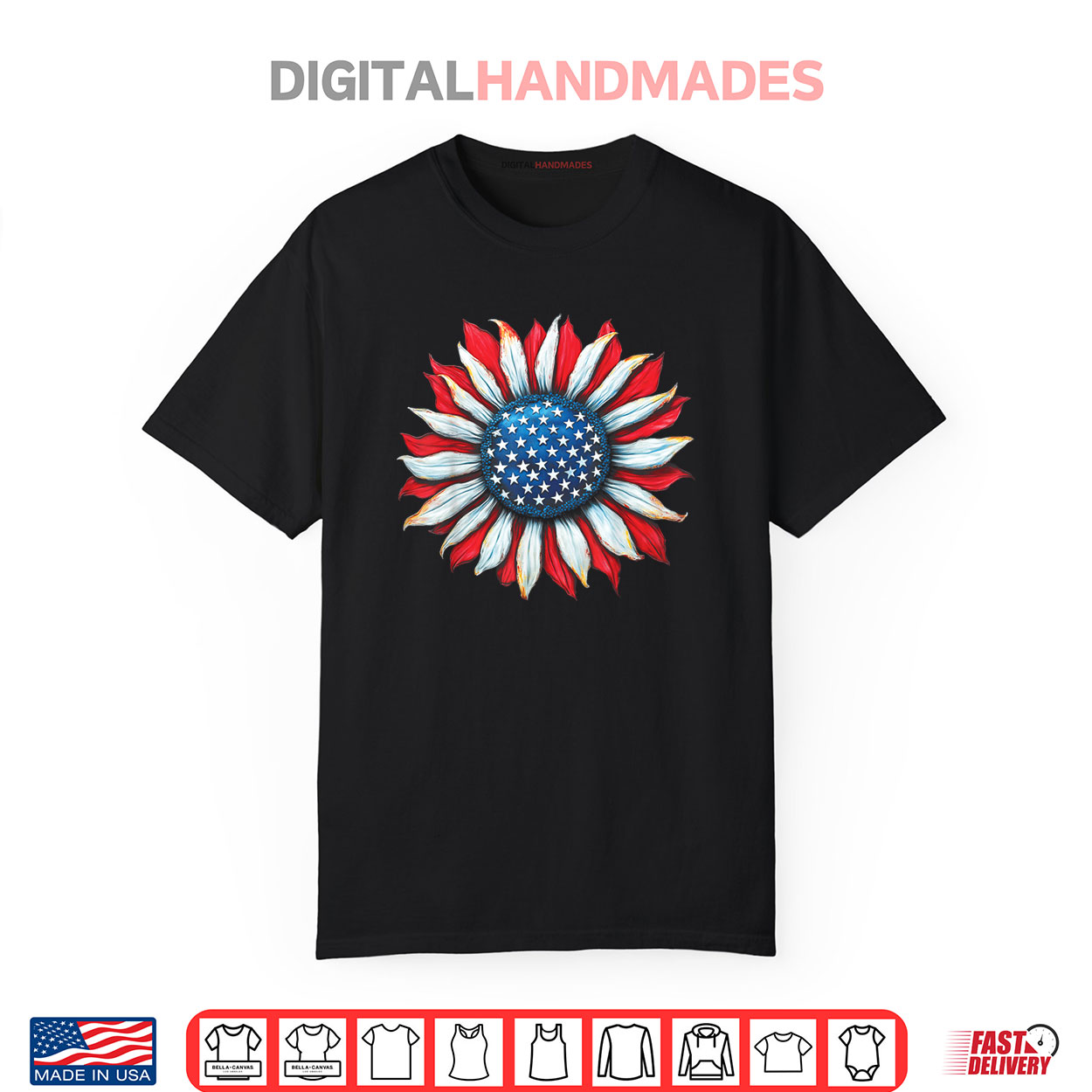 Sunflower American Flag 4th of July Women Men Merica USA Shirt Sunflower American Flag 4th of July Women Men Merica USA Shirt