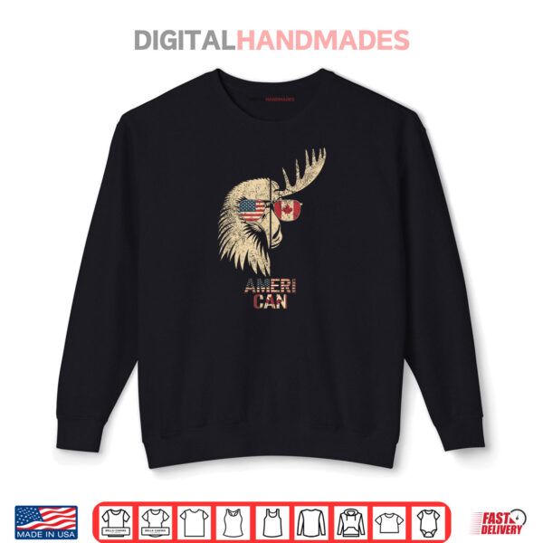 Ameri Can USEH Canadian American USA Flag Canada 4th Of July Shirt 1 Sweatshirt Ameri Can USEH Canadian American USA Flag Canada 4th Of July Shirt