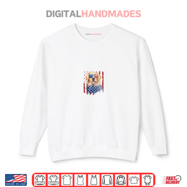 American Flag Golden Retriever USA Retro 4th Of July Shirt 1 Sweatshirt American Flag Golden Retriever USA Retro 4th Of July Shirt