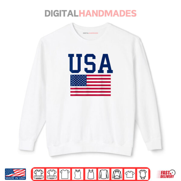 Sweatshirt American Flag Patriotic 4th of July Shirt