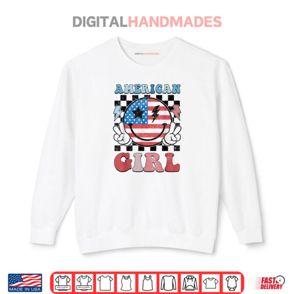 Sweatshirt American Girl Toddler Teens Kids 4th of July Patriotic Shirt