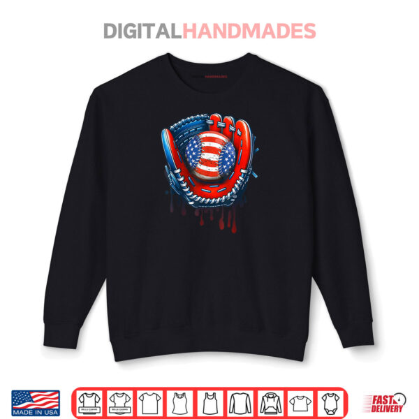 Baseball Drip Ice Cream Sprinkles 4th of July Baseball Glove Shirt 1 Sweatshirt Baseball Drip Ice Cream Sprinkles 4th of July Baseball Glove Shirt