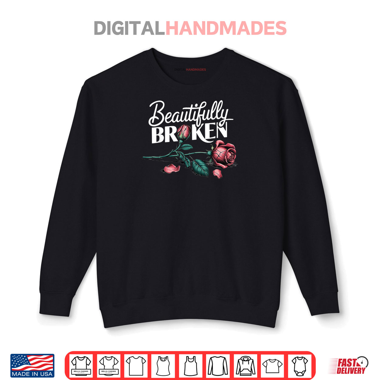 Beautifully Broken Rose Flower Shirt Beautifully Broken Rose Flower Shirt
