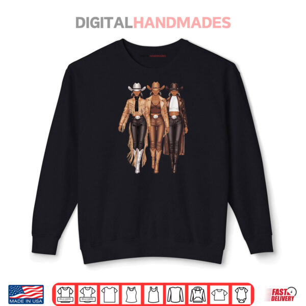 Black Cowgirl Western Tee Rodeo Country Women Juneteenth Shirt 1 Sweatshirt Black Cowgirl Western Tee Rodeo Country Women Juneteenth Shirt