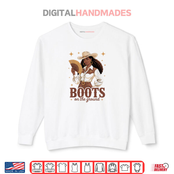 Sweatshirt Boots On The Ground Cowgirl Juneteenth African American Shirt