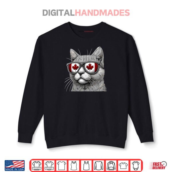 Cat Kitty Meow Sunglasses Canadian Flag Funny Canada Day Shirt 1 Sweatshirt Cat Kitty Meow Sunglasses Canadian Flag Funny Canada Day Shirt